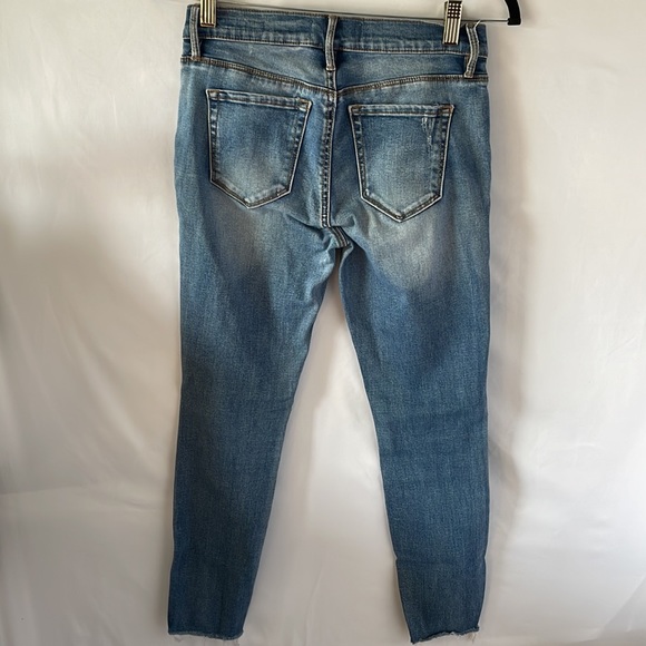 Pacsun ankle jegging blue jean  size 26 super stretch raw hem ankle - Picture 3 of 4